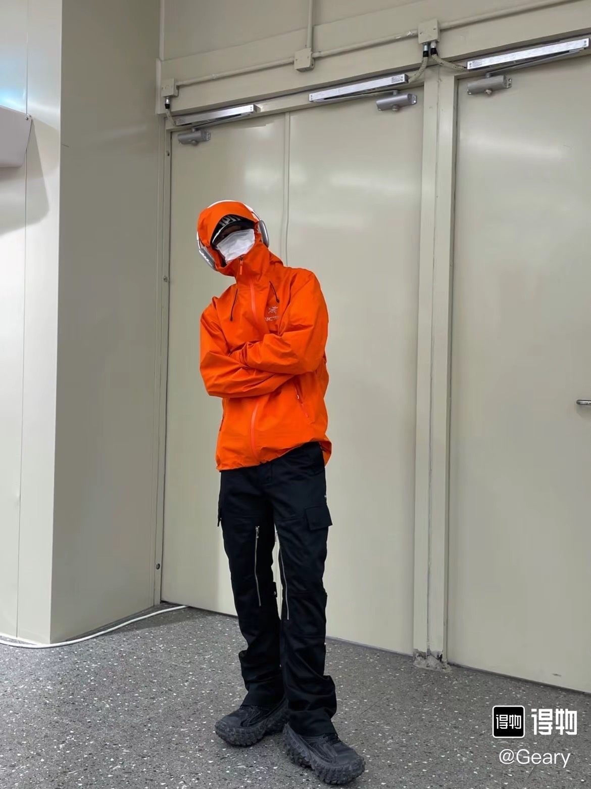 High-impact orange outerwear