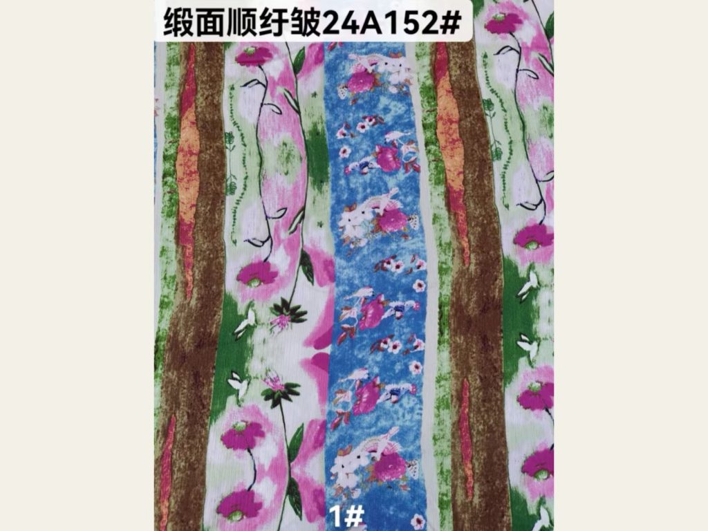 Twist Crepe Stripe Floral Print 24A152